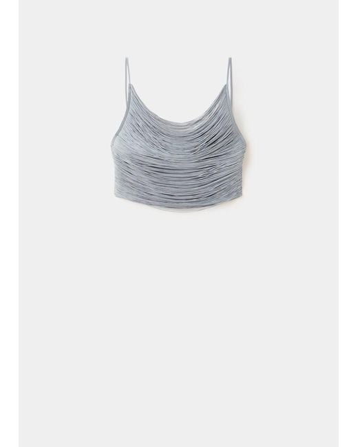 Mango Natural Open-Back Fringed Top