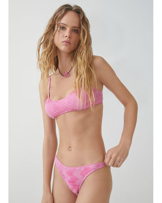 Mango Pink Braguita Bikini Pliegues