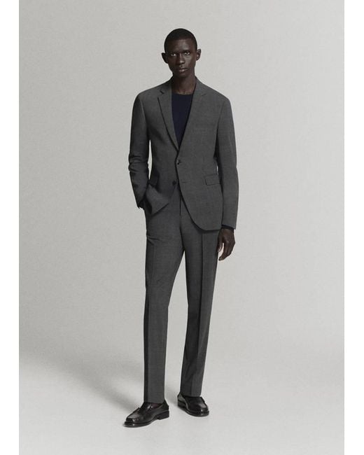 Mango Gray Super Slim-Fit Suit Jacket for men