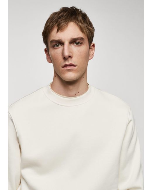 Mango Natural Lightweight Cotton Sweatshirt for men