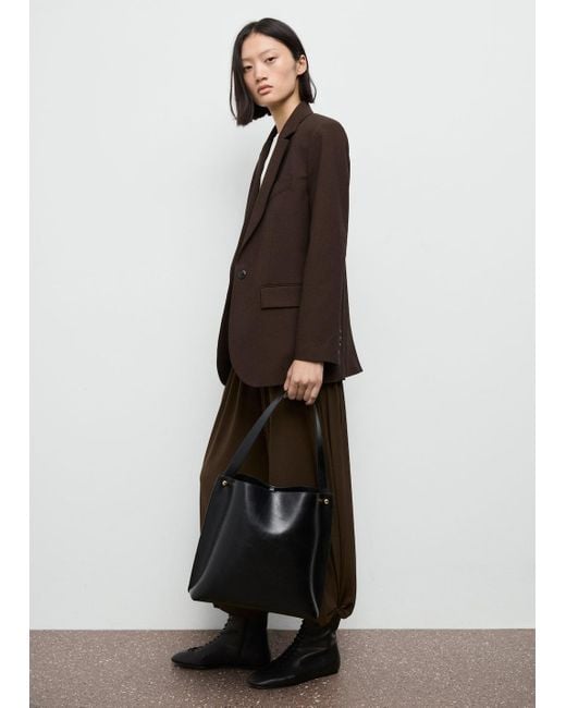 Mango Brown Straight-Fit Suit Jacket