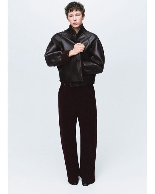 Mango Black Reversible Shearling Jacket