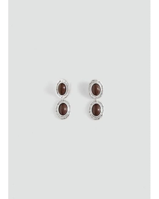 MANGO TEEN Blue Beaded Resin Earrings
