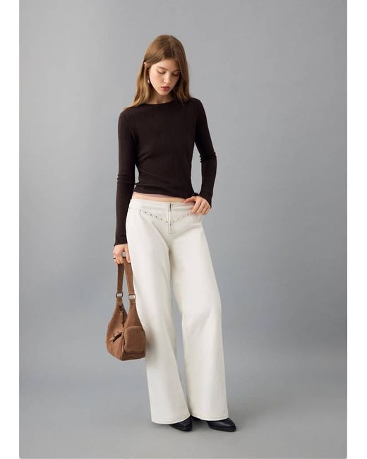MANGO TEEN Brown Fine-Knit Sweater