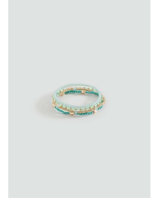 MANGO TEEN Blue Set Of 4 Combined Bracelets