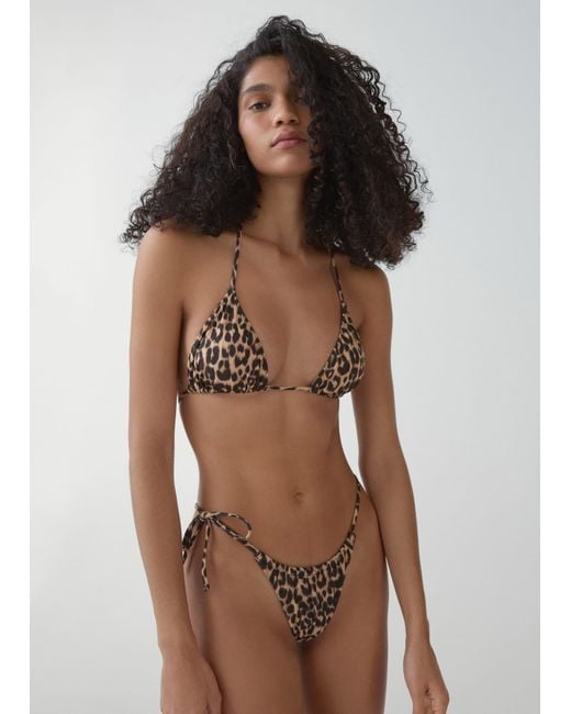 Mango White Leopard Bikini Bottom