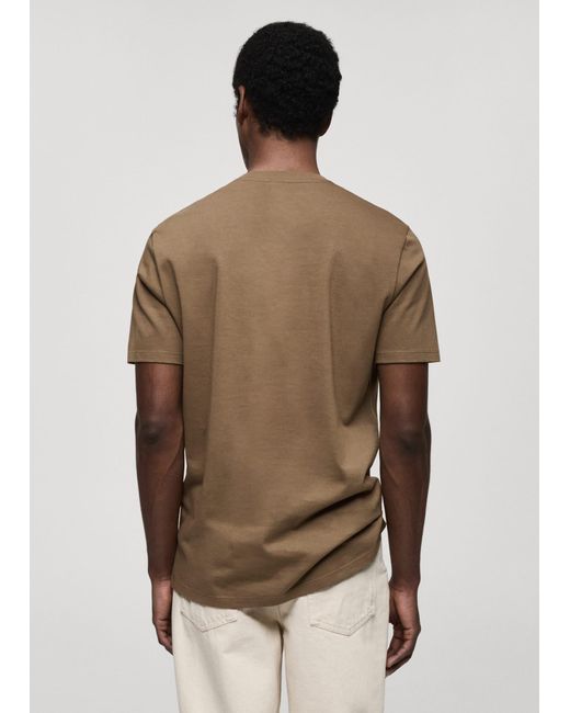 Mango Natural Printed Slim-fit T-shirt for men