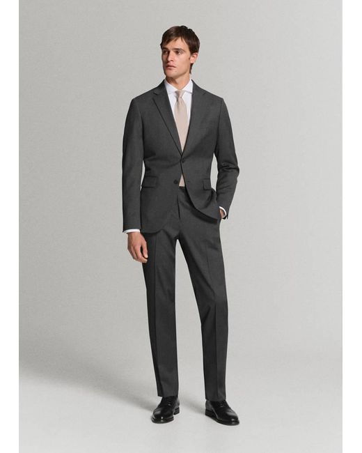 Mango Gray Turin 100% Virgin Wool Suit Jacket for men