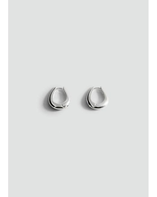 Mango Blue Volume Hoop Earrings