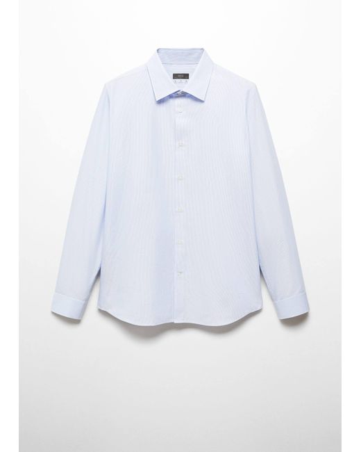 Mango Blue Coolmax Cotton Shirt Sky for men