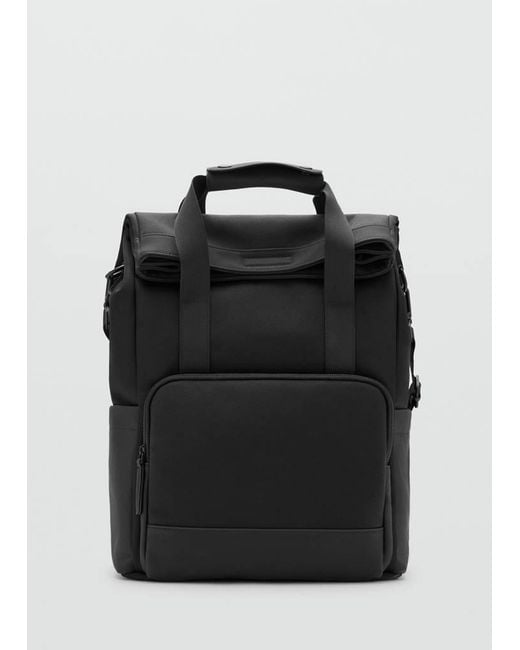 Mango Black Multi-Purpose Backpack for men