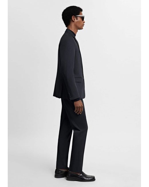Mango Blue Super Slim-fit Suit Jacket In Stretch Fabric for men
