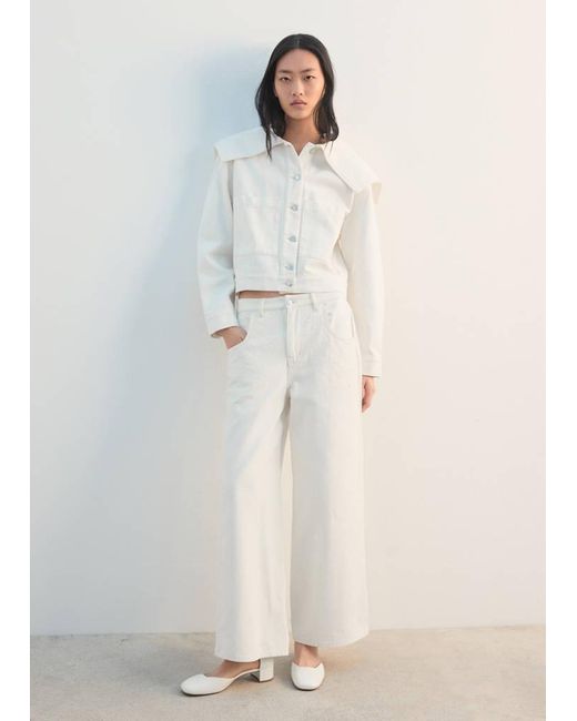 Mango Natural Denim Jacket With Lapels