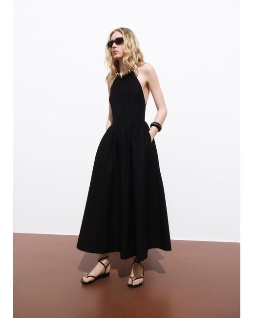 halter neck dress midi Adrianna Papell Beaded Detail Halter Midi Sheath Dress main image 0