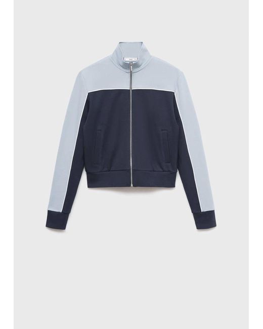 Mango Green Two-Tone Fitted Jacket