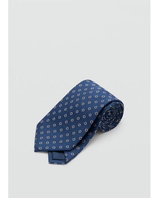 Mango Blue Tie Geo8 for men