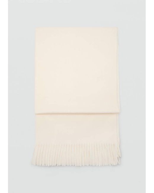 Mango Natural Fringed Edge Scarf
