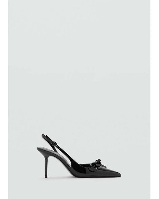 Mango White Lacklederpumps Mit Schleife
