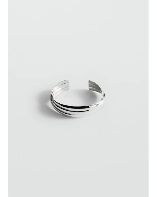 Mango Gray Rigid Bracelet With Relief