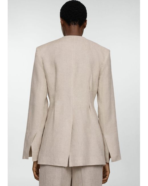 Mango Natural Blazer Suit 100% Linen