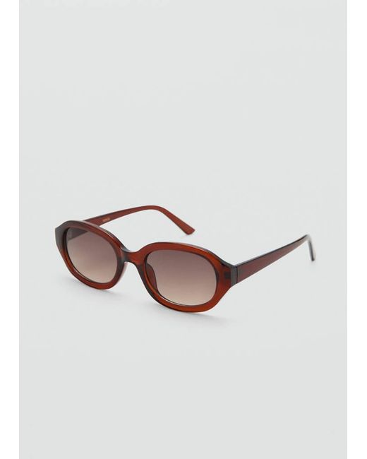 Mango Pink Rectangular-Frame Sunglasses