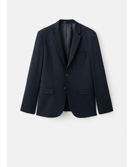 Mango Blue Super Slim-Fit Suit Jacket for men