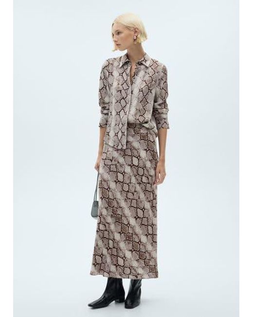 Mango Snake Print Shirt in White Lyst UK