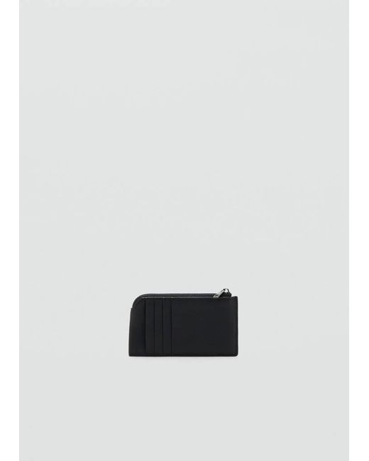Mango White Faux-Leather Purse for men