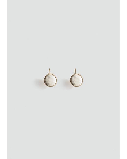 Mango Natural Round Resin Earrings
