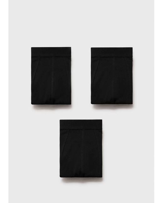 Mango Black 3-Pack Combined Briefs for men