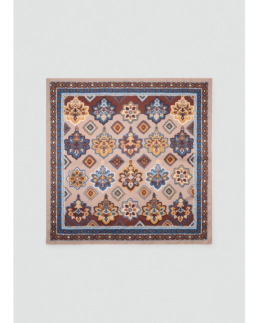 Mango Blue Paisley Satin Scarf