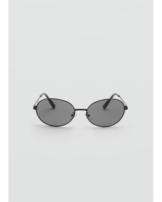 Mango Gray Metallic Frame Sunglasses