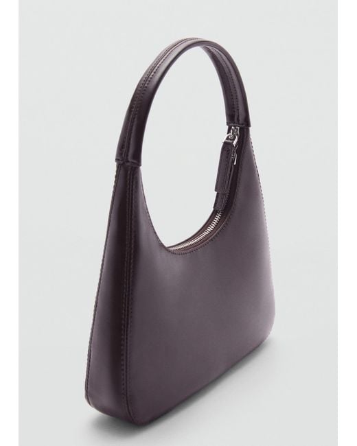 Mango Purple Short-handle Shoulder Bag