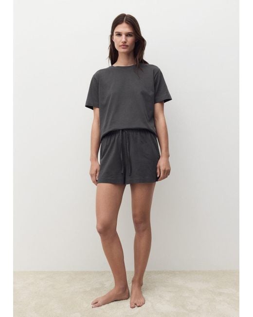 Mango Multicolor Zweiteiliges Pyjama-Set Aus Baumwolle Mit Kurzen Ärmeln