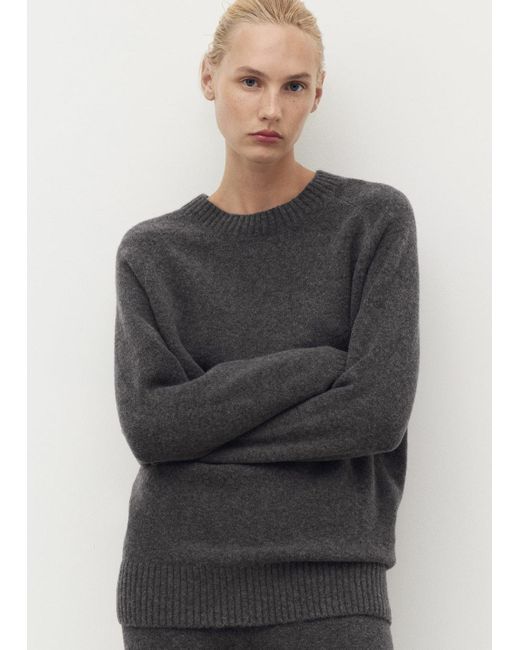 Mango Multicolor Round-Neck Knitted Sweater