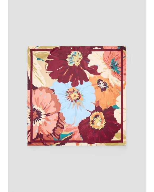 Mango Blue Floral Print Scarf