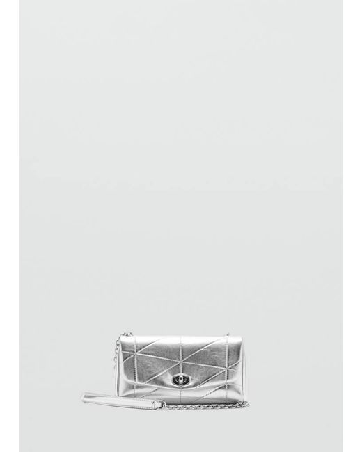 Mango White Crossbody Bag With Flap