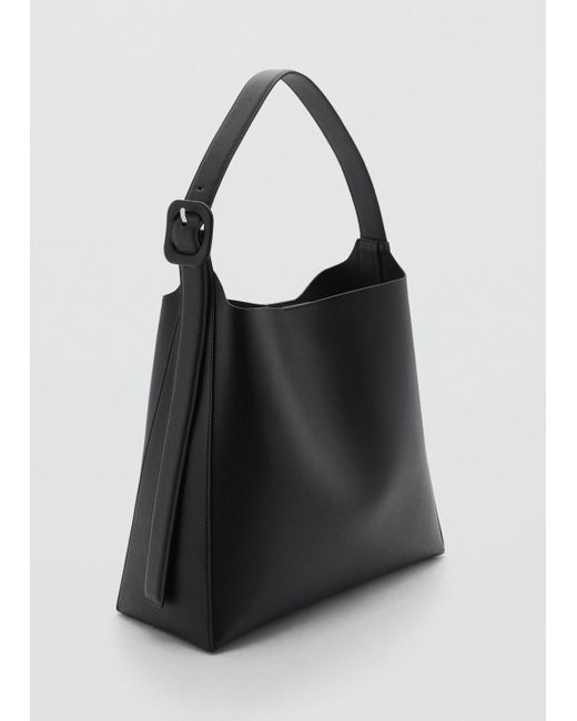Mango Black Bucket Bag With Buckle