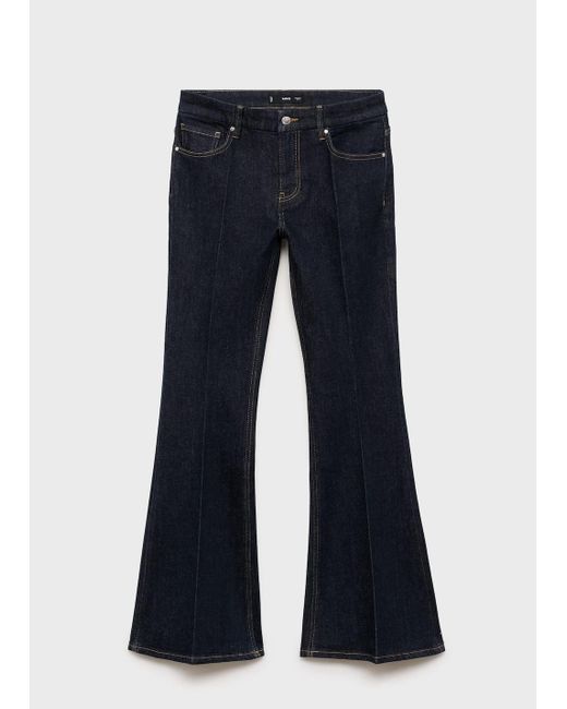 Mango White Flared High-Rise Jeans