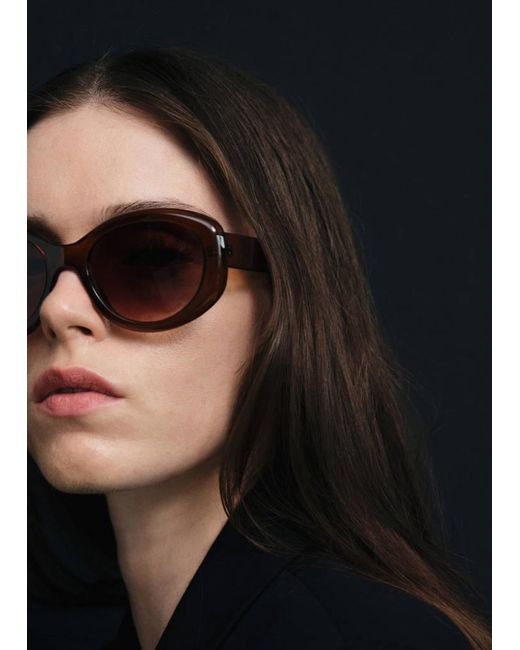 Mango Pink Squared Frame Sunglasses