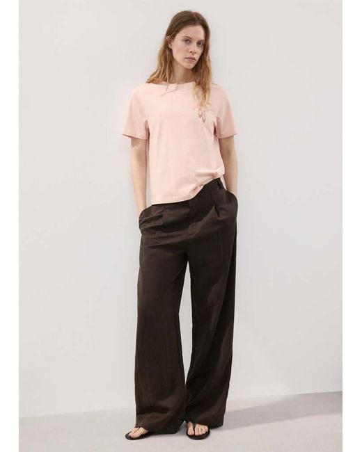 Mango Pink Short-Sleeved Printed T-Shirt