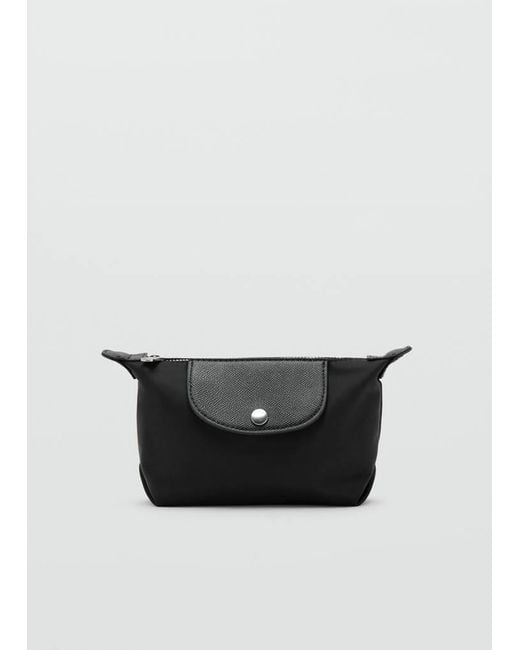 Mango Black Medium Combined Nylon Toiletry Bag