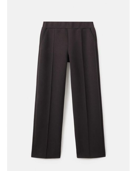 Mango Brown Jogger Trousers With Seam Detail