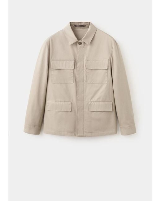 Mango Natural 100% Cotton Multi-Pocket Jacket for men