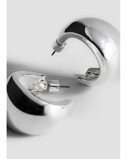 Mango Metallic Volume Hoop Earrings
