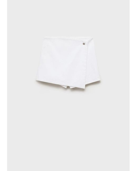 Mango Blue Wrapped Denim Skort