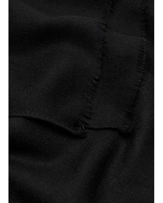 Mango Black Frayed Edge Scarf