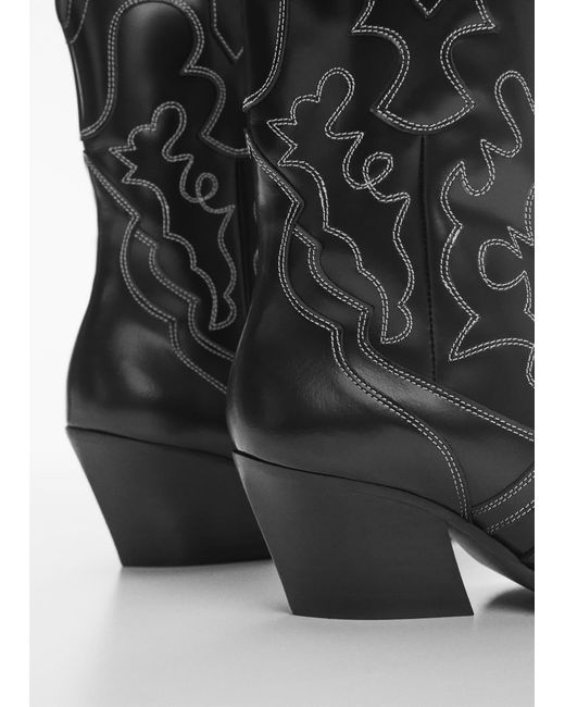 Mango cowboy store ankle boots