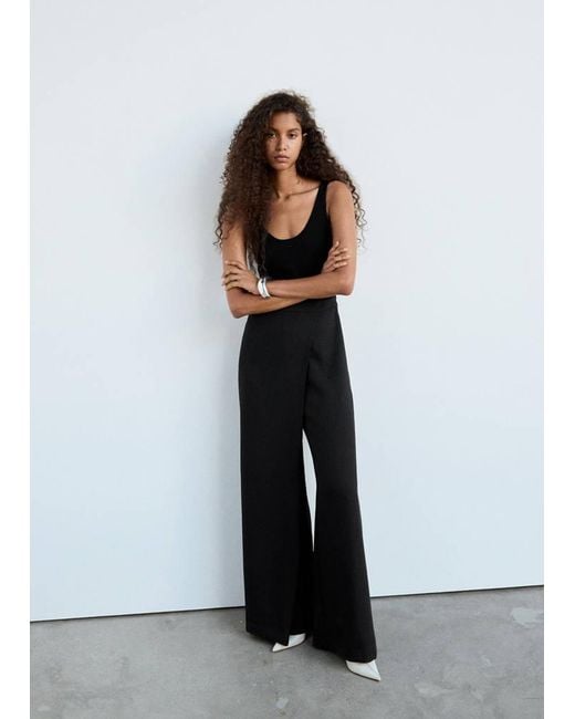 Mango White Strappy Jumpsuit