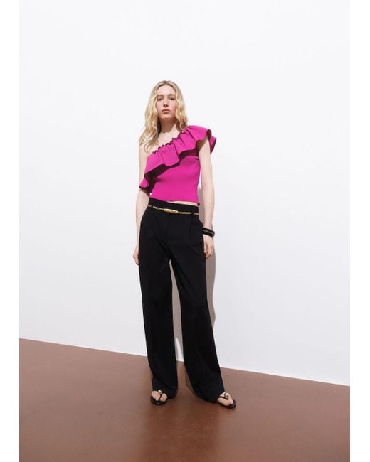 Mango Pink Asymmetrical Top